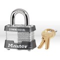 Master Lock Non-Re-Keyable, 1-9/16", Silverly 3